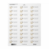 Elegante Vlinder Wilde Bloem Afstuderen Etiket (Full Sheet)