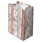 Elegante Vlinderbloesem (10) Medium Cadeauzakje (Achterkant Gekanteld)