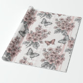 Elegante Vlinderbloesem (1) Cadeaupapier (Uitgerold)