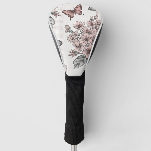Elegante Vlinderbloesem (1) Golfheadcover (Voorkant)