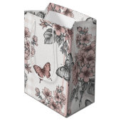 Elegante Vlinderbloesem (1) Medium Cadeauzakje (Achterkant Gekanteld)
