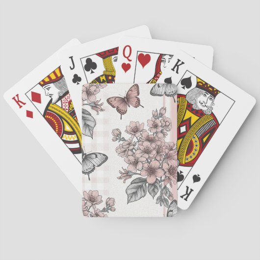 Elegante Vlinderbloesem (1) Pokerkaarten (Achterkant)