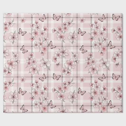 Elegante Vlinderbloesem (2) Cadeaupapier (Vlak)