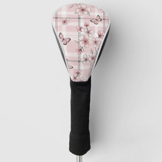 Elegante Vlinderbloesem (2) Golfheadcover (Voorkant)
