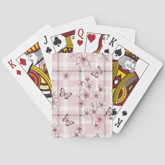Elegante Vlinderbloesem (2) Pokerkaarten (Achterkant)