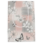 Elegante Vlinderbloesem (3) Medium Cadeauzakje (Voorkant)