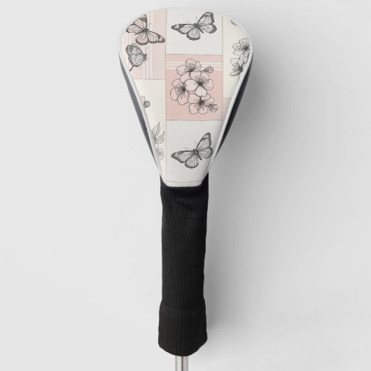 Elegante Vlinderbloesem (5) Golfheadcover (Voorkant)
