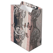 Elegante Vlinderbloesem (5) Medium Cadeauzakje (Achterkant Gekanteld)
