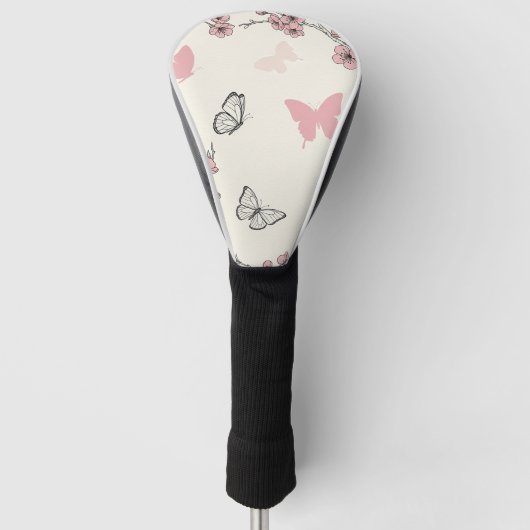 Elegante Vlinderbloesem (6) Golfheadcover (Voorkant)
