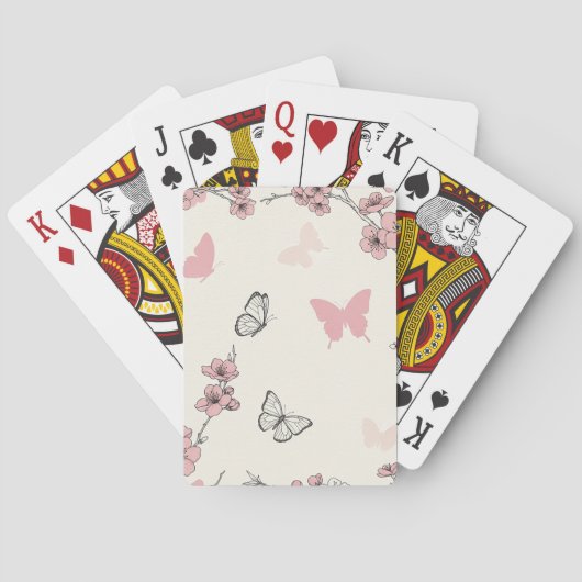 Elegante Vlinderbloesem (6) Pokerkaarten (Achterkant)