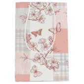 Elegante Vlinderbloesem (7) Medium Cadeauzakje (Voorkant)