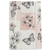 Elegante Vlinderbloesem (8) Medium Cadeauzakje (Voorkant)