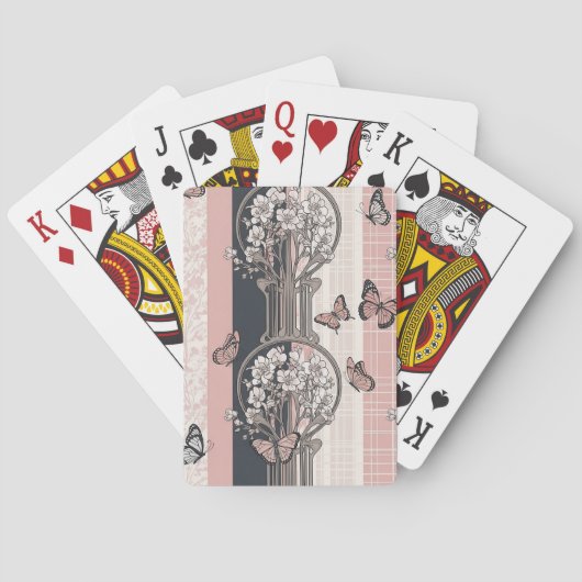 Elegante Vlinderbloesem (8) Pokerkaarten (Achterkant)