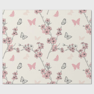 Elegante Vlinderbloesem (9) Cadeaupapier