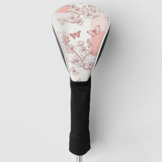 Elegante Vlinderbloesem (9) Golfheadcover (Voorkant)