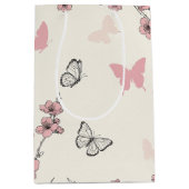 Elegante Vlinderbloesem (9) Medium Cadeauzakje (Voorkant)