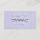 Elegante  vlinderlavendel Paarse Visitekaartje (Achterkant)