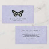 Elegante  vlinderlavendel Paarse Visitekaartje (Voorkant / Achterkant)