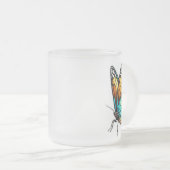 Elegante vlinderomtrek Frosted Glass Mok - 10 o (Voorkant rechts)