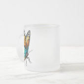 Elegante vlinderomtrek Frosted Glass Mok - 10 o (Voorkant links)