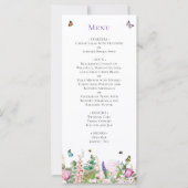 Elegante Vlinders & Bloemen Menu Kaart (Voorkant)