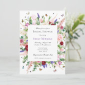 Elegante Vlinders & Bloemen Vrijgezellenfeest Kaart (Staand voorkant)