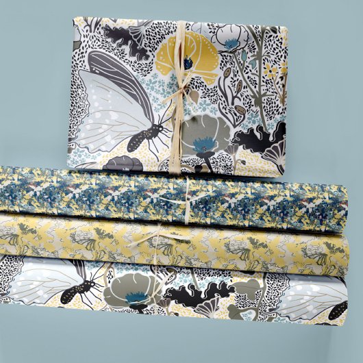 Elegante vlinders Botanische Decoupage Gift Inpakpapier Vel