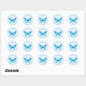 Elegante Vlinders Bruidsdouche Aangepast Ronde Sticker (Vel)