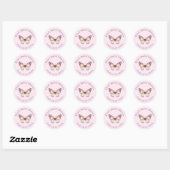 Elegante Vlinders Bruidsdouche Aangepast Ronde Sticker (Vel)