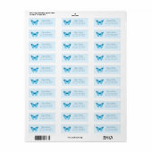 Elegante Vlinders Bruidsdouche Adres Aangepast Etiket (Full Sheet)