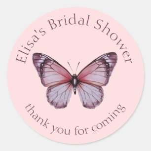 Elegante Vlinders Bruidsfeest Aangepast Ronde Sticker