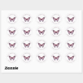 Elegante Vlinders Bruidsfeest Aangepast Ronde Sticker (Vel)