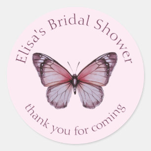Elegante Vlinders Bruidsfeest Aangepast Ronde Sticker