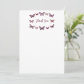 Elegante Vlinders Bruidsfeest CUSTOM Bedankkaart (Staand voorkant)