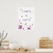 Elegante Vlinders Bruidsfeest Kaarten en Cadeaus Poster (Keuken)