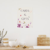 Elegante Vlinders Bruidsfeest Kaarten en Cadeaus Poster (Keuken)