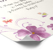 Elegante Vlinders Bruidsfeest Kaarten en Cadeaus Poster (Hoek)