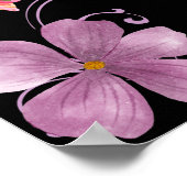 Elegante Vlinders Bruiloft Cards en Cadeaus Poster (Hoek)