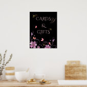 Elegante Vlinders Bruiloft Cards en Cadeaus Poster (Keuken)