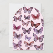 Elegante Vlinders Custom Boog Wedding Kaart (Achterkant)