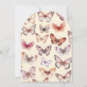 Elegante Vlinders Custom Boog Wedding Kaart (Achterkant)