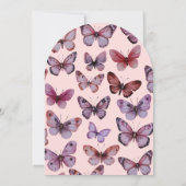 Elegante Vlinders Custom Boog Wedding Kaart (Achterkant)