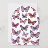 Elegante Vlinders Custom Boog Wedding Kaart (Achterkant)