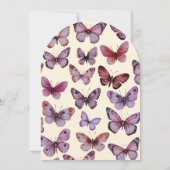 Elegante Vlinders Custom Boog Wedding Kaart (Achterkant)