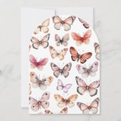 Elegante Vlinders Custom Boog Wedding Kaart (Achterkant)
