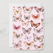 Elegante Vlinders Custom Wedding Kaart (Achterkant)