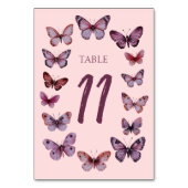 Elegante Vlinders Custom Wedding Kaart (Achterkant)