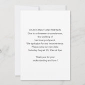 Elegante vlinders. Foto bruiloft uitstel Save The Date (Achterkant)