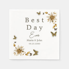 Elegante vlinders Huwelijk servetjes Servet