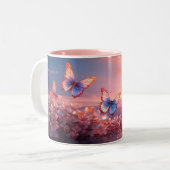 Elegante Vlinders Keramische Mok (Voorkant links)